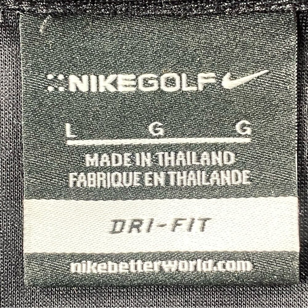 Nike Golf Mens Black/White Logo SS Performance Polo Size LG - Picture 6 of 8